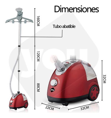 Plancha Vertical de Vapor Sokany 1800W | Elimina Arrugas Rápido | Depósito Grande y Placa XL Con Ruedas