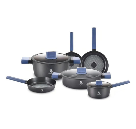 Set Bateria Ollas en Mármol Granito Antiadherente Schaffhausen de 9 piezas