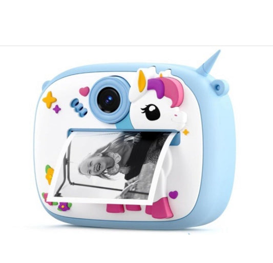 Cámara Fotográfica Infantil Unicornio Instantánea | Cámara Digital para Niños con Impresión Térmica, Juegos y Video