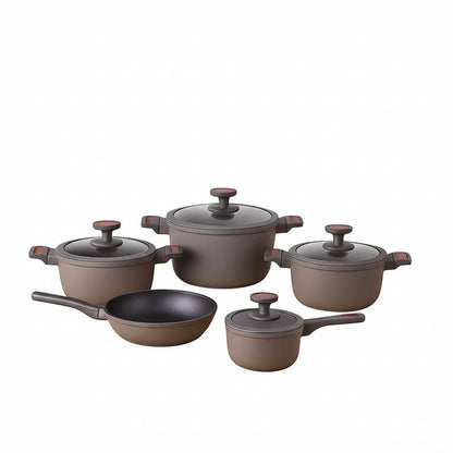 Set de Ollas Renahouse Germany 9 Piezas | Antiadherentes Premium | Libres de PFOA y Plomo | Batería de Cocina de Lujo