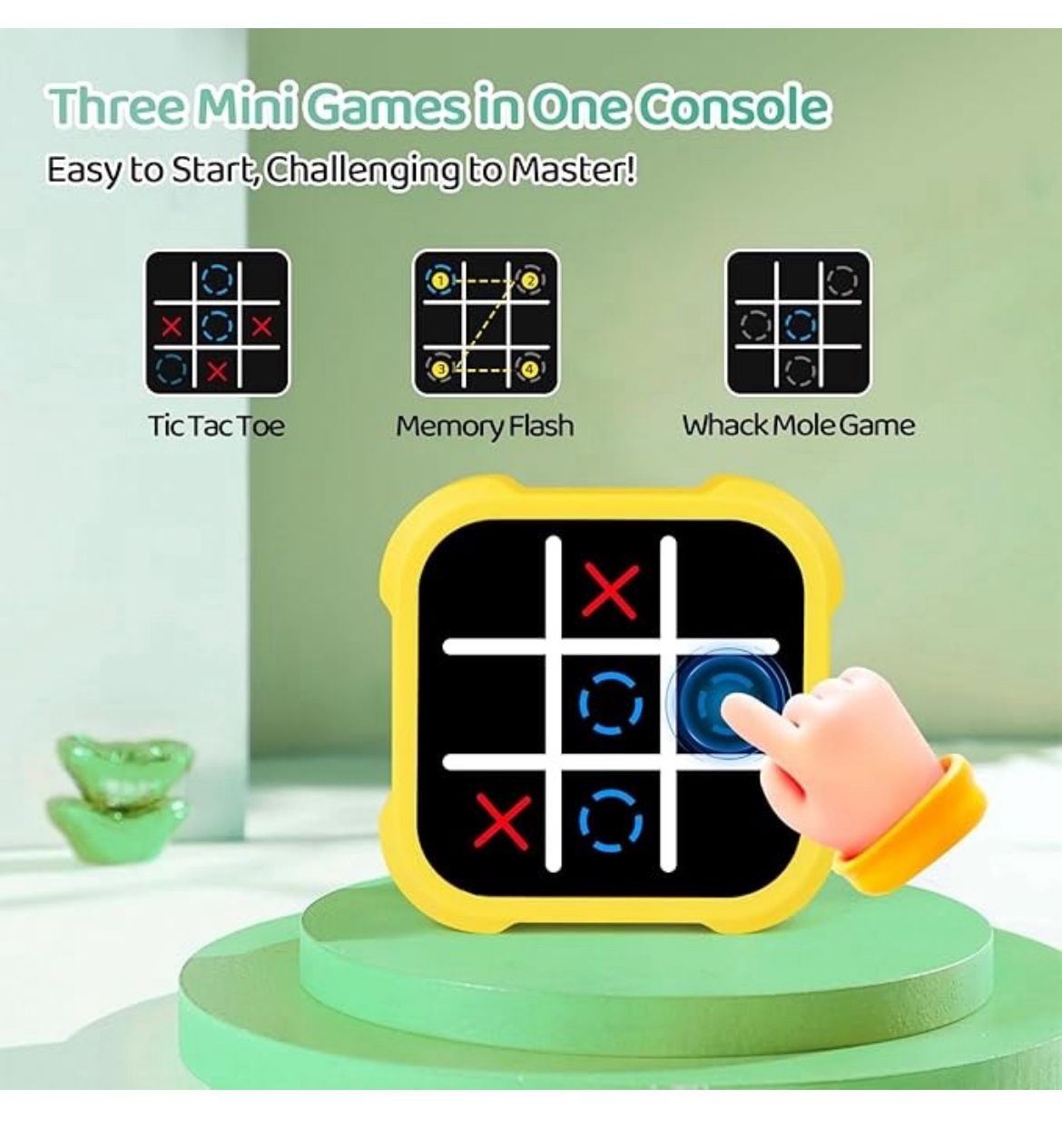 Juego Electrónico 3 en Raya Tic Tac Toe Portátil | Juguete Interactivo de Estrategia para Niños y Adultos