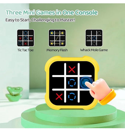 Juego Electrónico 3 en Raya Tic Tac Toe Portátil | Juguete Interactivo de Estrategia para Niños y Adultos