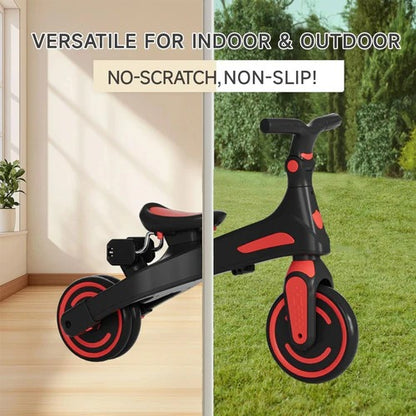 Triciclo Evolutivo 5 en 1 para Bebé con Capota, Asiento Giratorio y Manija de Control – Coche Paseador Infantil