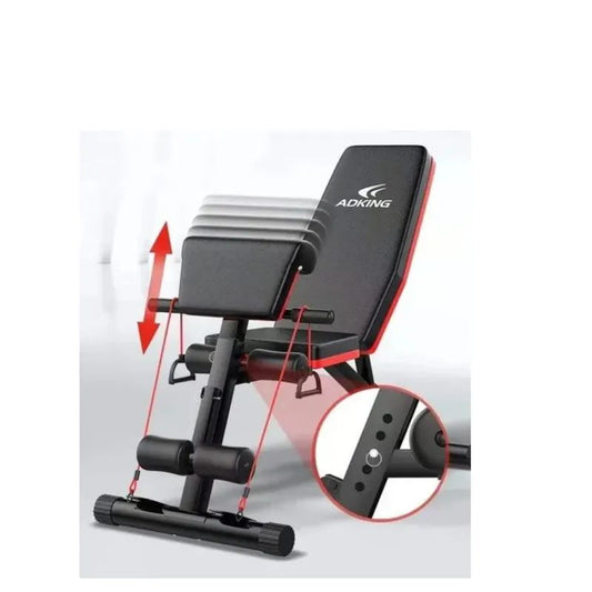 Banco Multifuncional Plegable de Entrenamiento 8 en 1 | Banco de Pesas Ajustable con Respaldo y Predicador – Gimnasio en Casa Reforzado