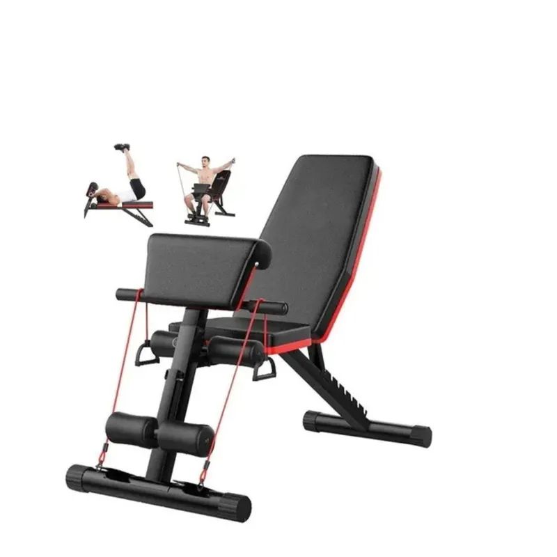 Banco Multifuncional Plegable de Entrenamiento 8 en 1 | Banco de Pesas Ajustable con Respaldo y Predicador – Gimnasio en Casa Reforzado