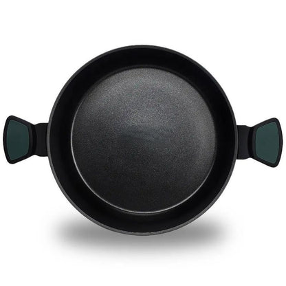 Set De Ollas 7 Piezas Marmol Granito Antiadherente Schaffhousen Tapas de Vidrio