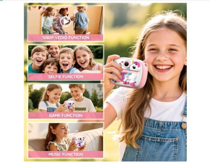 Cámara Fotográfica Infantil Unicornio Instantánea | Cámara Digital para Niños con Impresión Térmica, Juegos y Video