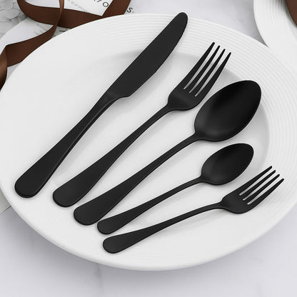 Juego de Cubiertos de Acero Inoxidable 24 Piezas con Estuche Moderno Elegante para Hogar