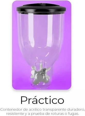 Dispensador Doble de Cereal 2L Contenedor Hermético para Granos, Avena, Frutos Secos y Snacks