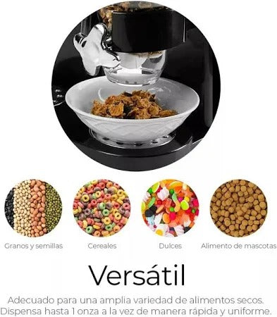Dispensador Doble de Cereal 2L Contenedor Hermético para Granos, Avena, Frutos Secos y Snacks