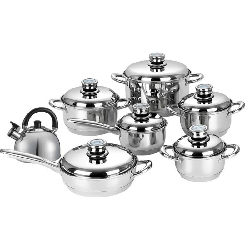 Bateria De Ollas Acero Inoxidable Schaffhausen Juego 13 Piezas