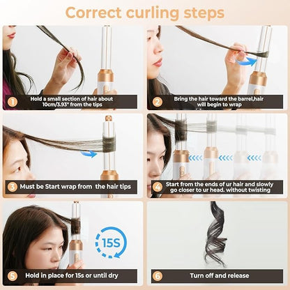 Secador y Moldeador de Cabello 7 en 1 – Secador, Alisador, Rizador y Cepillo con Tecnología Iónica y Accesorios Intercambiables
