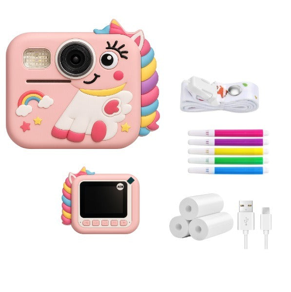 Cámara Fotos Video de Impresion Insstantanea para Niños Con Flash