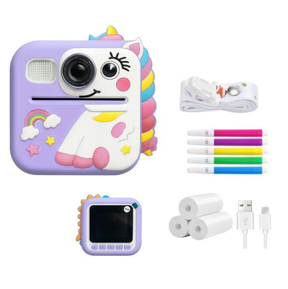 Cámara Fotos Video de Impresion Insstantanea para Niños Con Flash