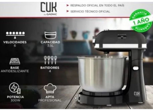 Batidora De Pie Gadnic Batidor Intercambiables 6 Velocidades