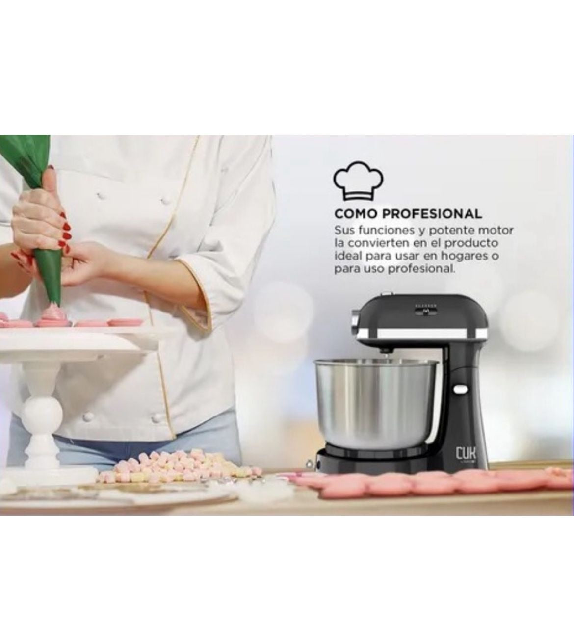 Batidora De Pie Gadnic Batidor Intercambiables 6 Velocidades