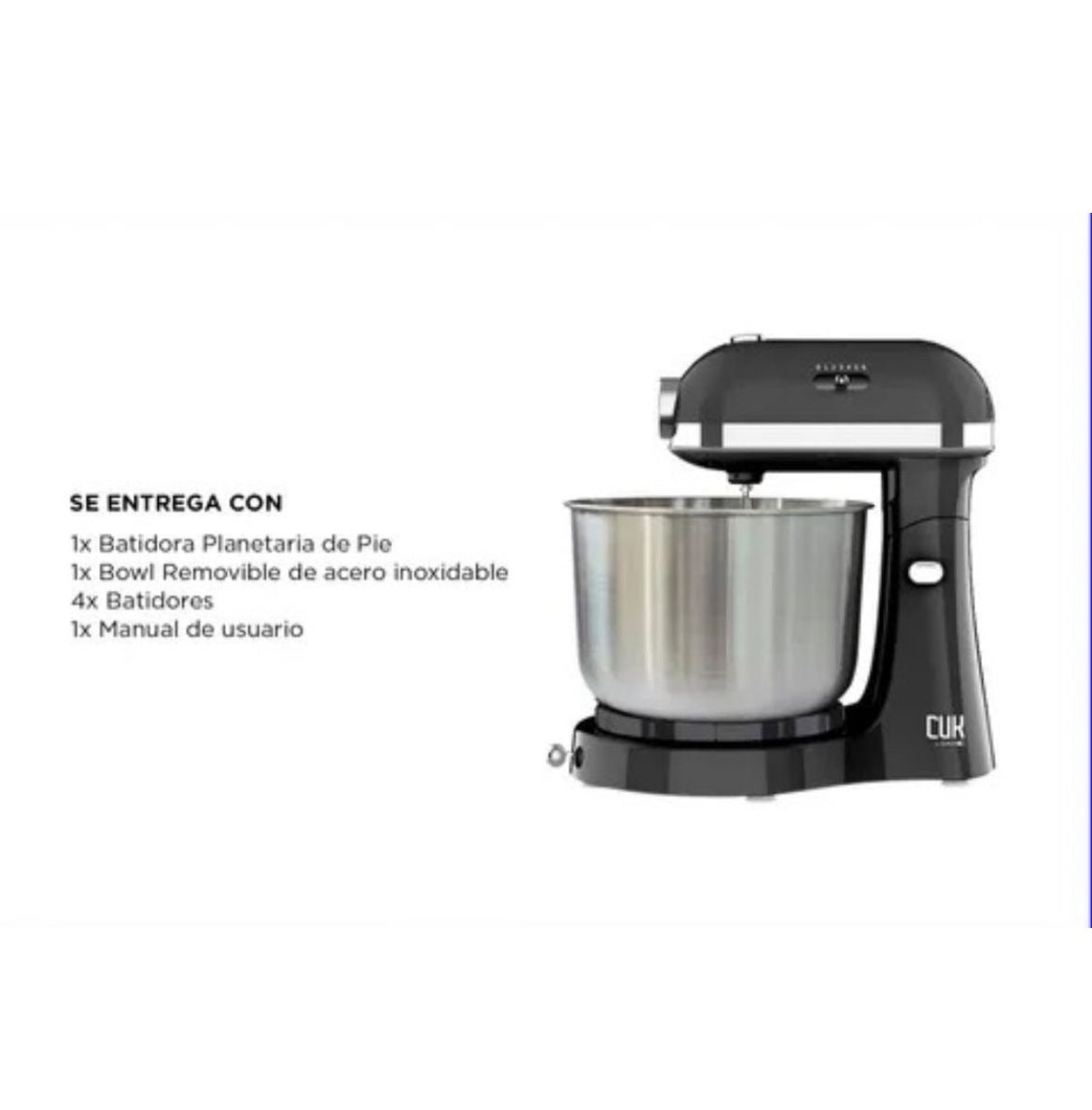 Batidora De Pie Gadnic Batidor Intercambiables 6 Velocidades