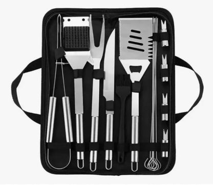 Set de Utensilios Parrillada BBQ de 15 piezas acero inoxidable BD-15