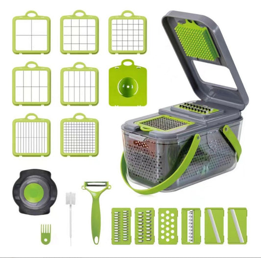 Picatodo Multifuncional Rayadora Verduras Procesador Alimento 22 piezas