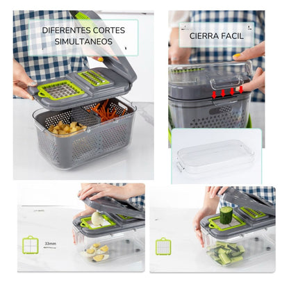 Picatodo Multifuncional Rayadora Verduras Procesador Alimento 22 piezas