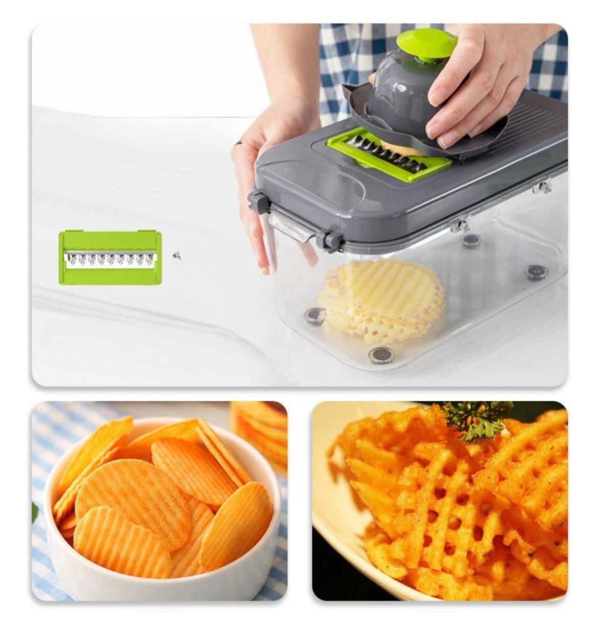 Picatodo Multifuncional Rayadora Verduras Procesador Alimento 22 piezas