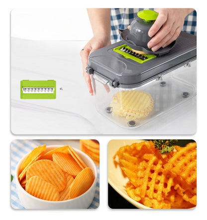 Picatodo Multifuncional Rayadora Verduras Procesador Alimento 22 piezas