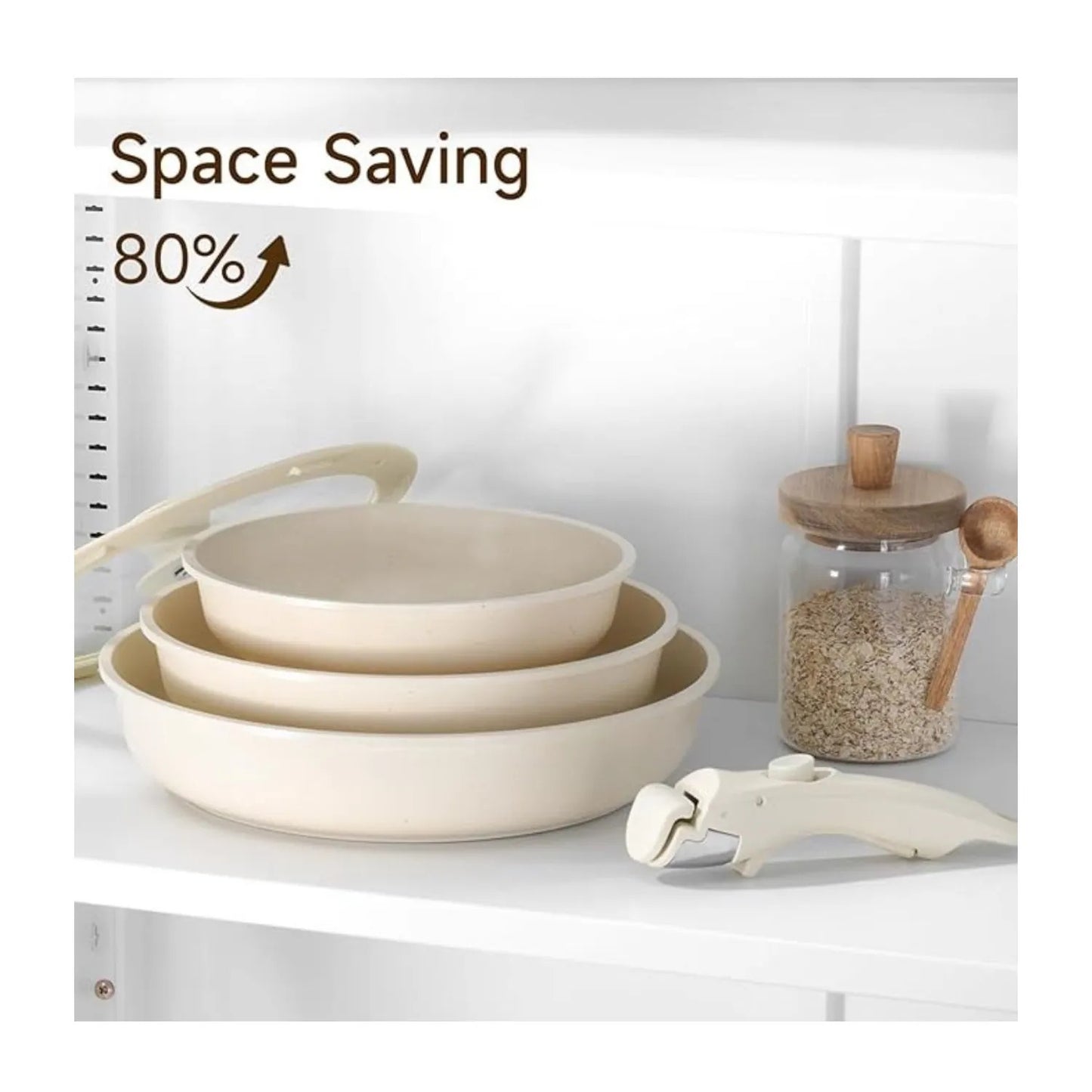 Set Ollas Donor 5 Piezas Cerámica Granito Marmol Antiadherente