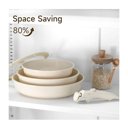 Set Ollas Donor 5 Piezas Cerámica Granito Marmol Antiadherente